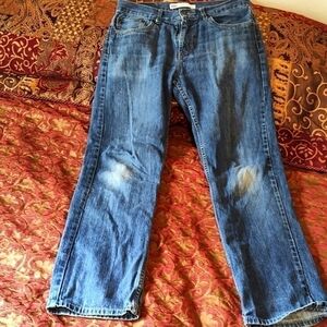 LEVIS 505 natural distressing @ knees/ no holes,snags,stains sz 18 kids 29 adult